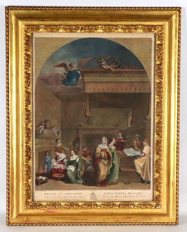 "Natività della Vergine", da una pala d'altare di Andrea del Sarto