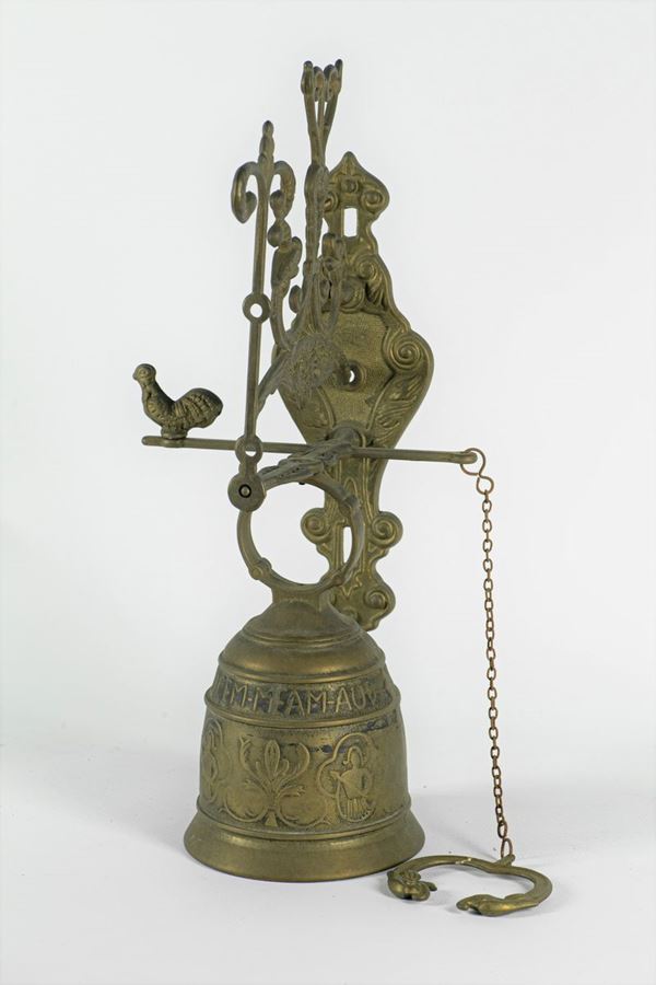 Embossed bronze bell