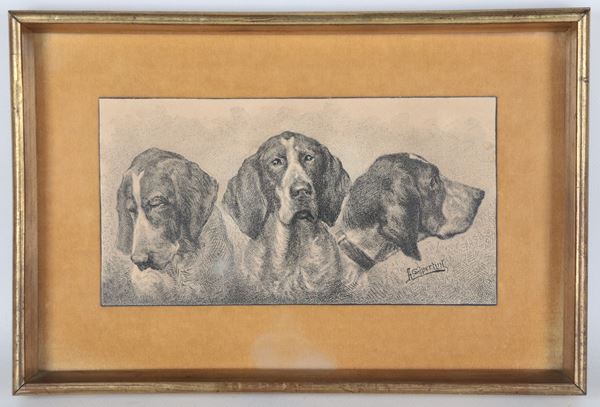 Firmato. "Cani da caccia"