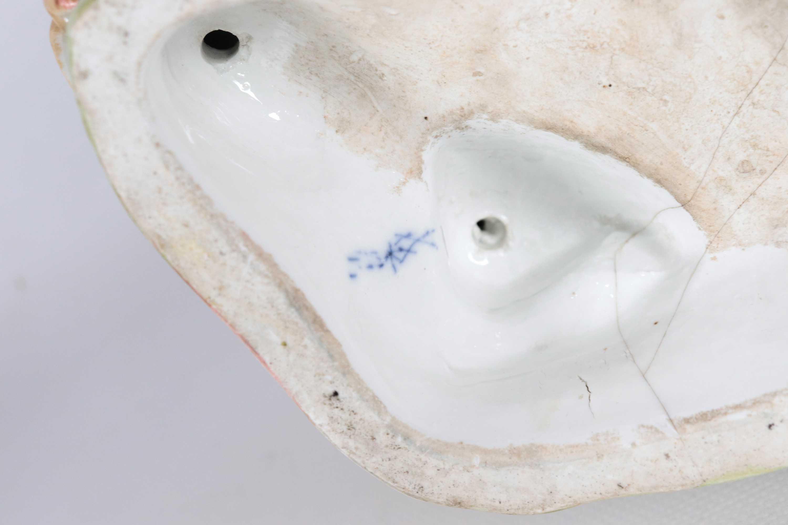 "Scena allegorica pastorale", antico gruppo in porcellana policroma Meissen, Periodo Marcolini