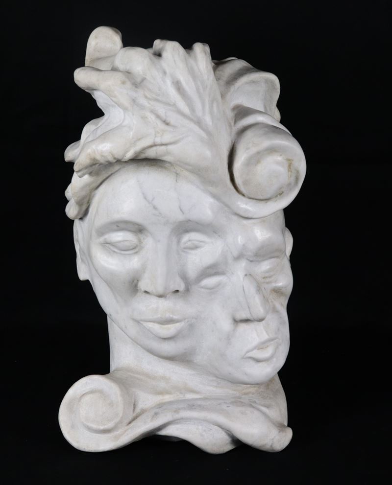 "Teste di Mori", scultura in marmo