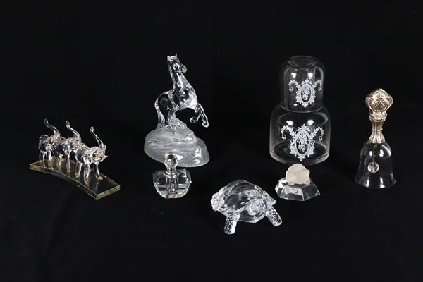 Lotto in cristallo lavorato (7 pz.)