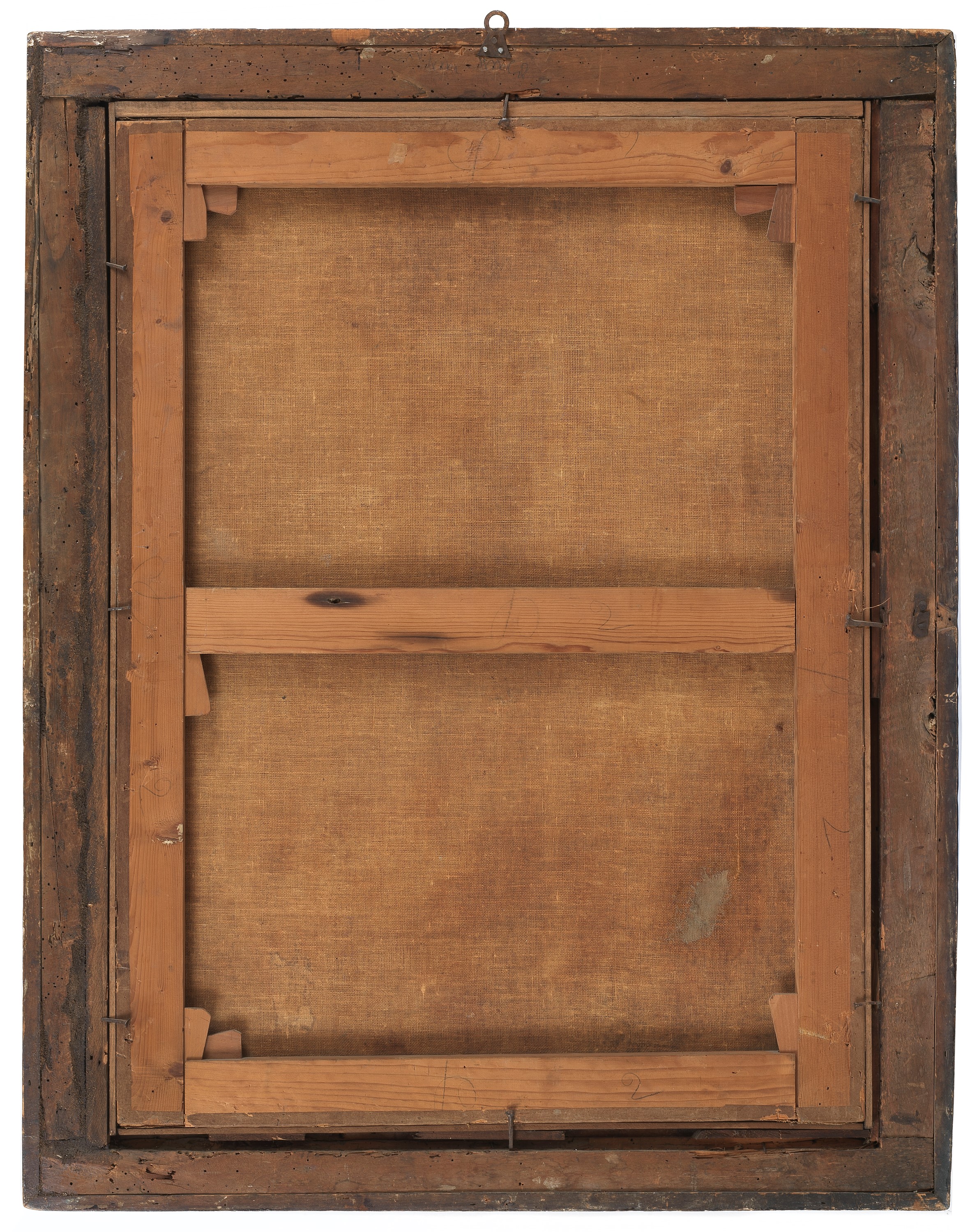 Bottega di. "Paesaggio con arco, pescatore e corso d'acqua"