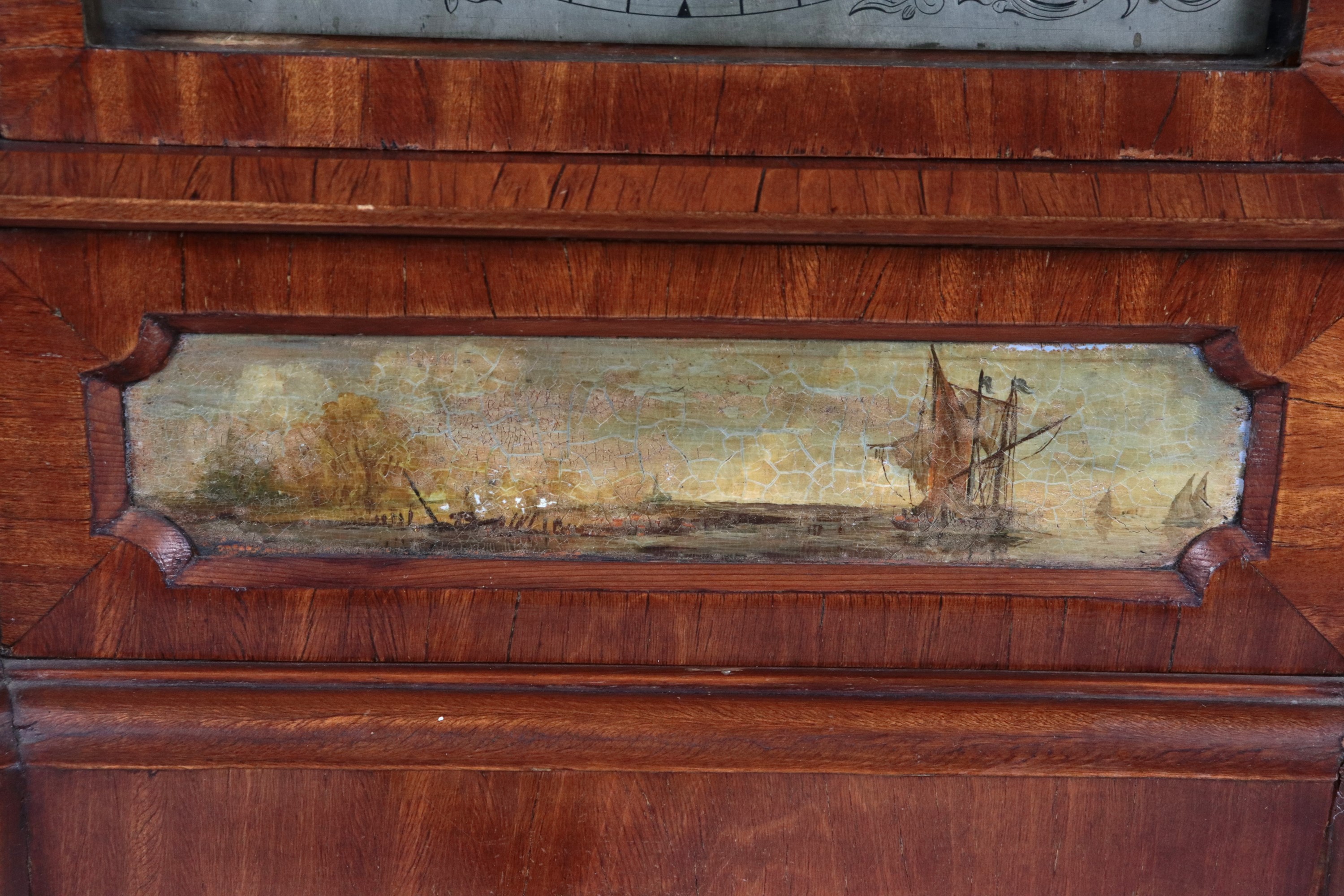 Antica pendola da tavolo a tempietto in mogano, quadrante con cifre romane firmato Payne & Co (18...