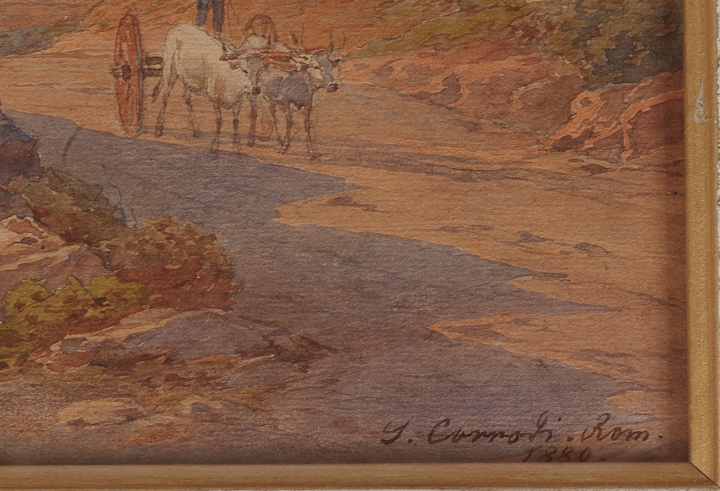 Firmato e datato 1880 Rom. "Veduta di Roma da Monte Mario". L'opera è pubblicata sui volumi "Dall...