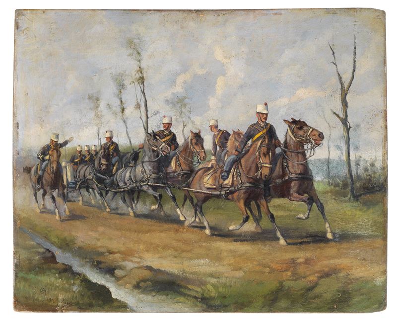 Firmato. "Artiglieri a cavallo"