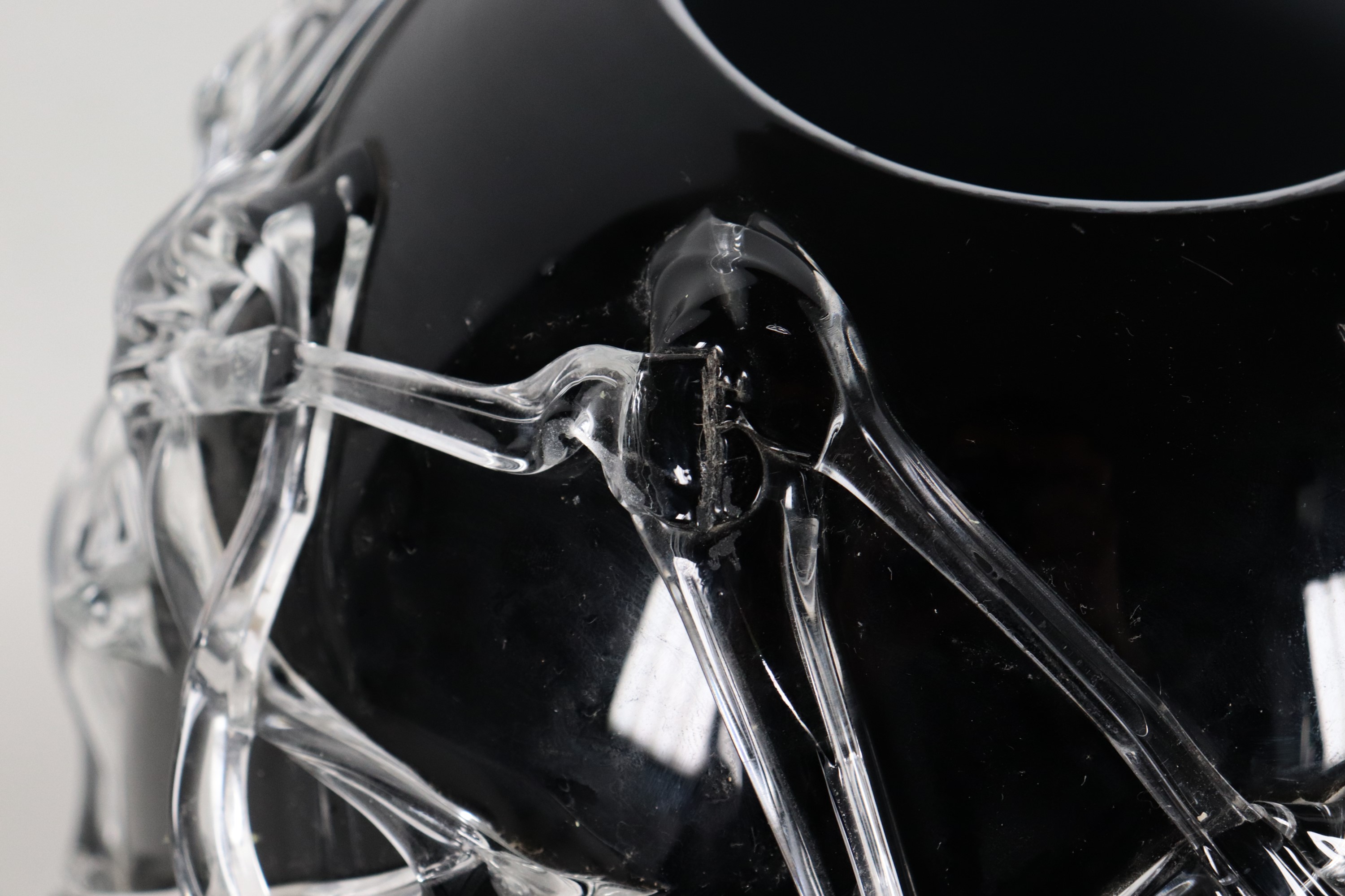 Vaso in vetro di Murano nero