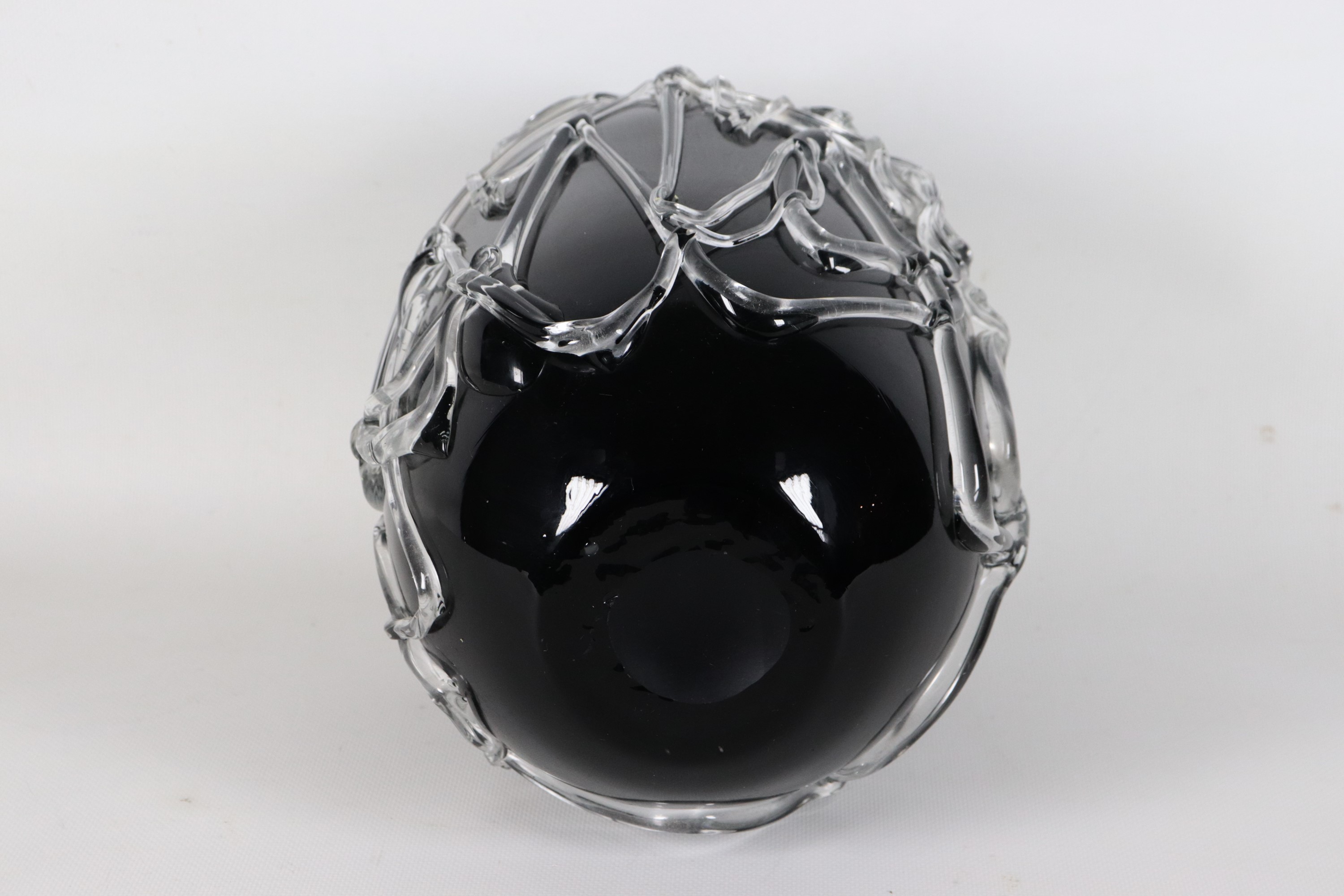 Vaso in vetro di Murano nero