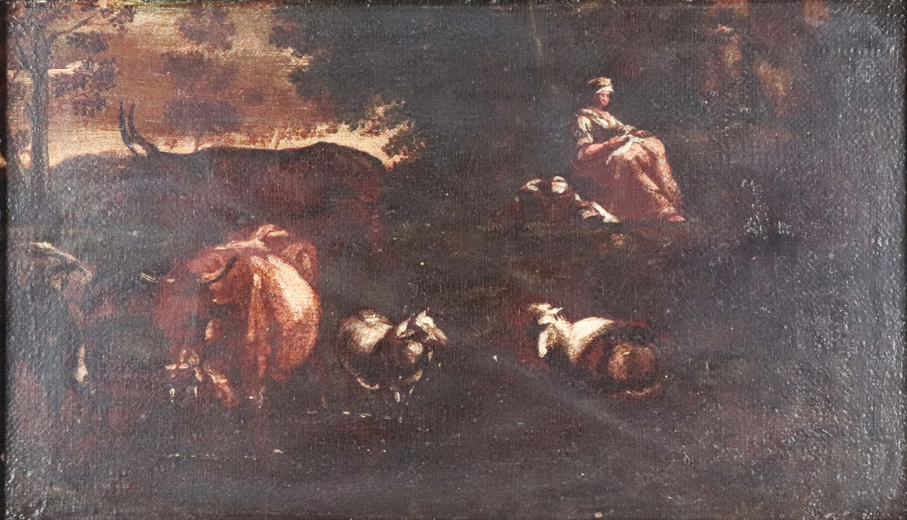 "Paesaggio con pastorella e armenti"