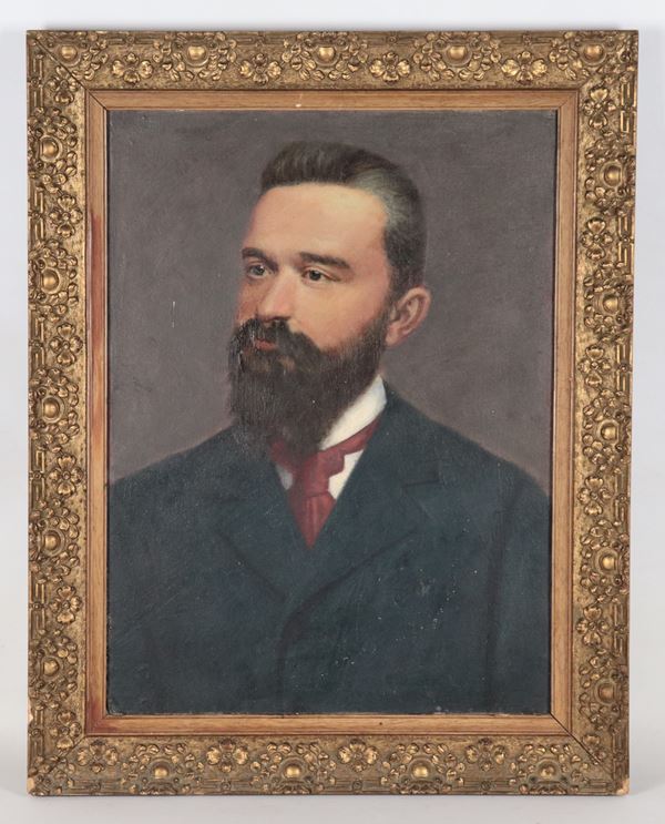 Pittore Italiano Fine XIX Secolo - "Ritratto di notabile con barba"