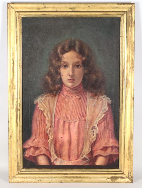 Scuola Italiana Inizio XX Secolo - "Ritratto di giovane fanciulla"