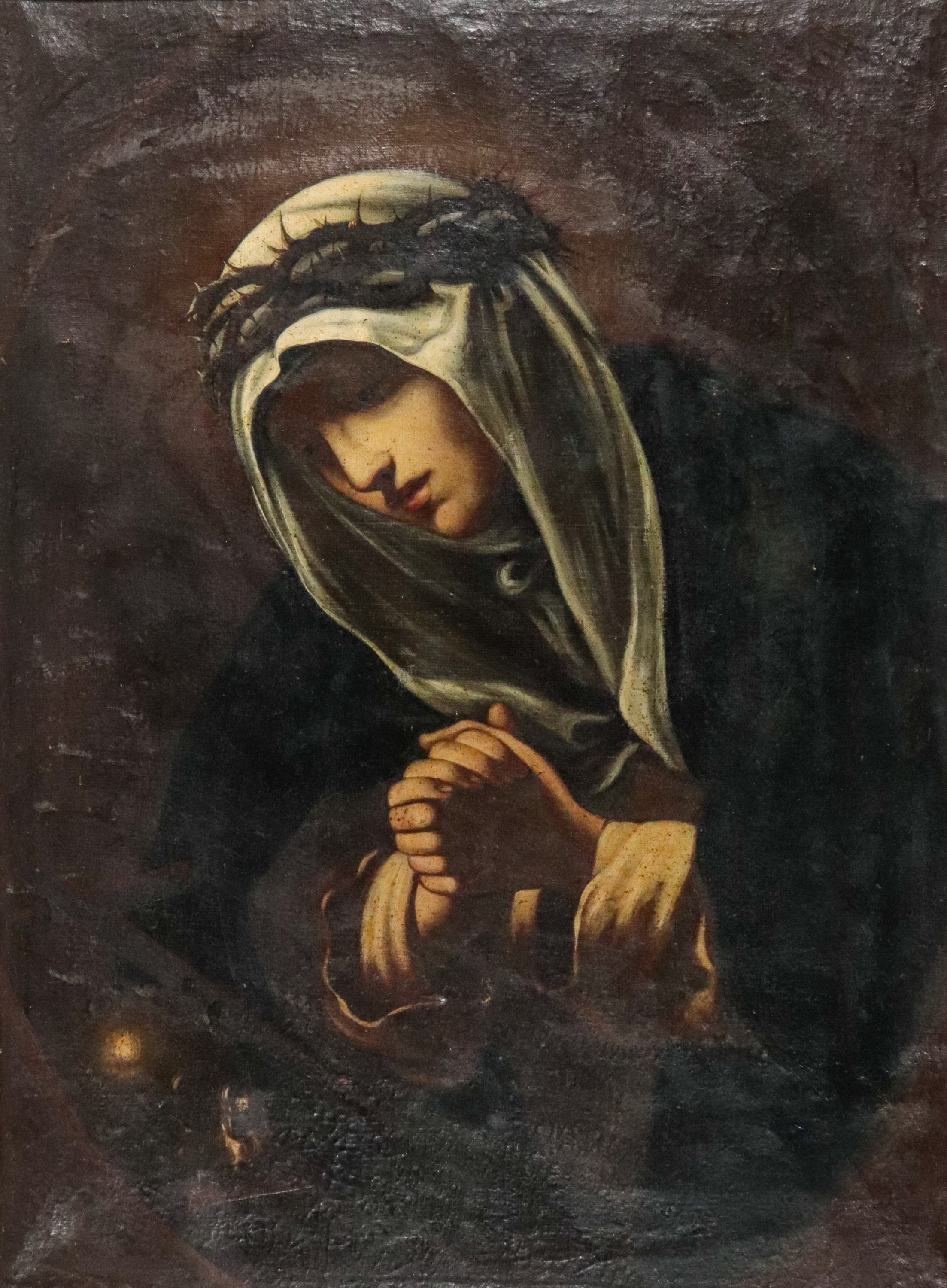 Bottega di. "Santa Caterina da Siena con corona di spine"