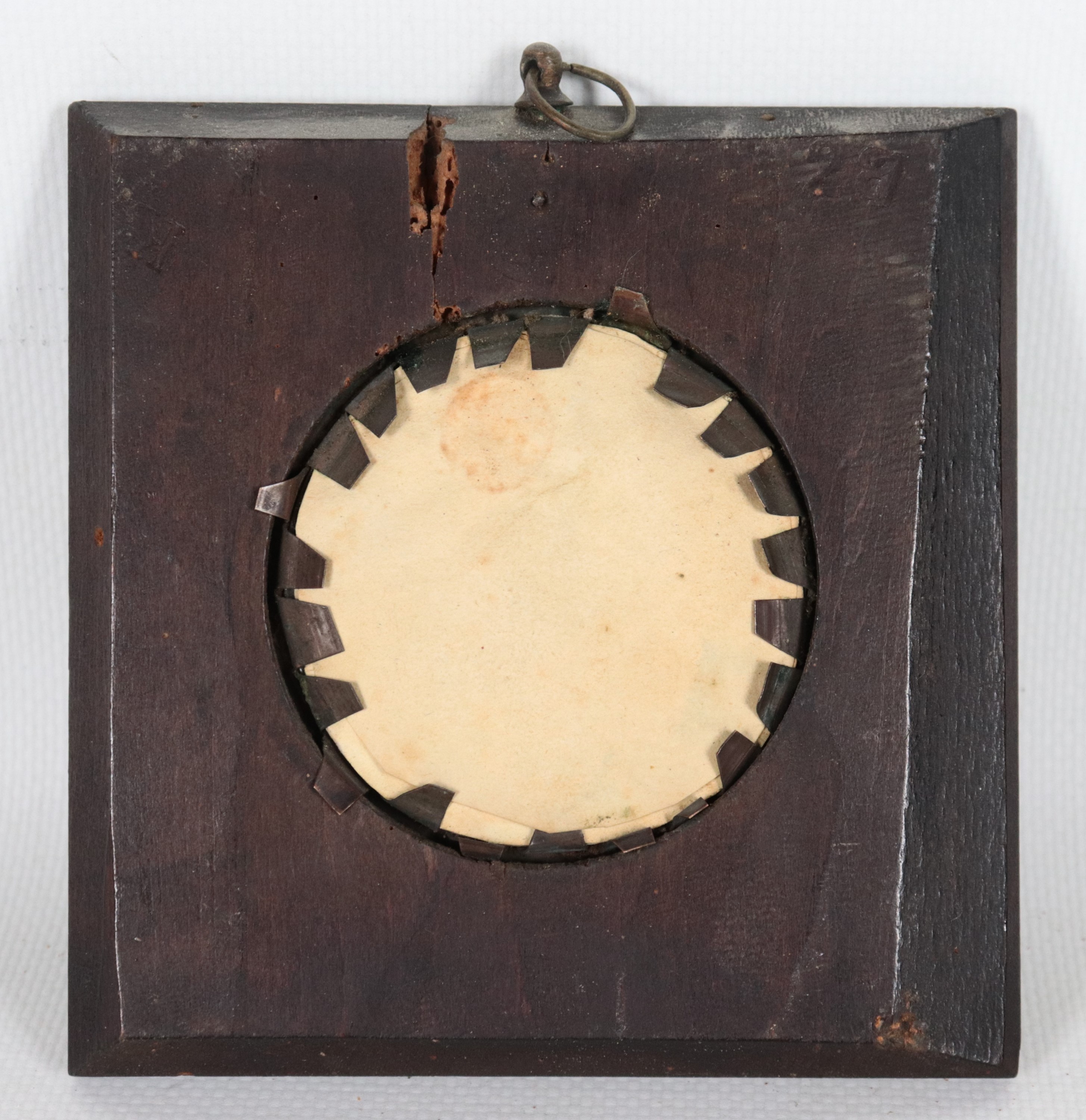 "Ritratti di fanciulli", antica miniatura tonda dipinta