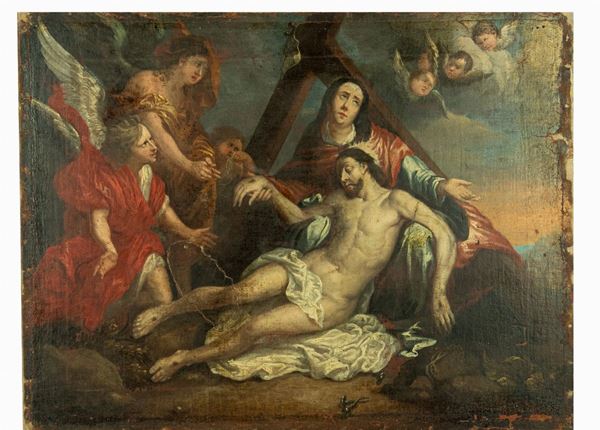 Pittore Bolognese Fine XVII Secolo - &quot;La Deposizione di Cristo&quot;