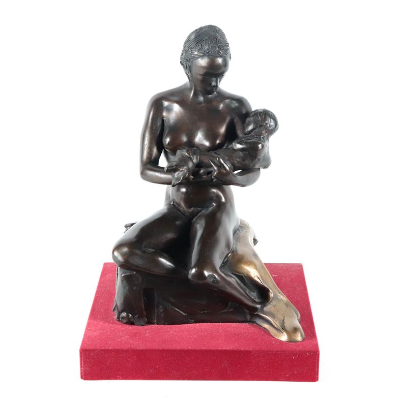 Firmata. "Per Amore", scultura in bronzo multiplo 369/450