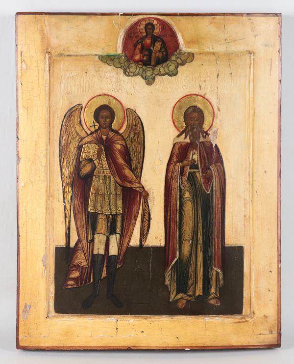 "L'Arcangelo Michele e il Profeta Elia", antica icona dipinta su tavola