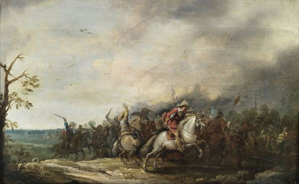 Pieter Snayers -  &quot;Battle scene&quot;. Workshop of.