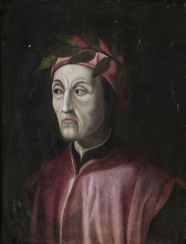 Pittore Toscano Fine XVII Secolo - &quot;Dante Alighieri&quot;