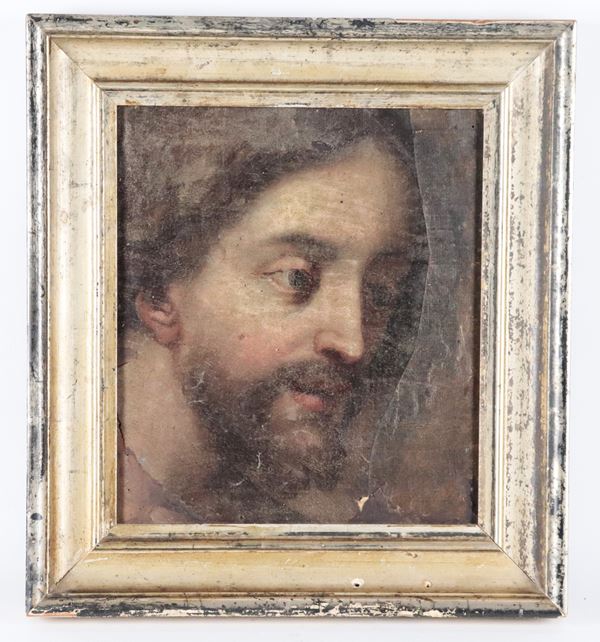 Pittore Caravaggesco Fine XVII Secolo - "Volto di Gesù"