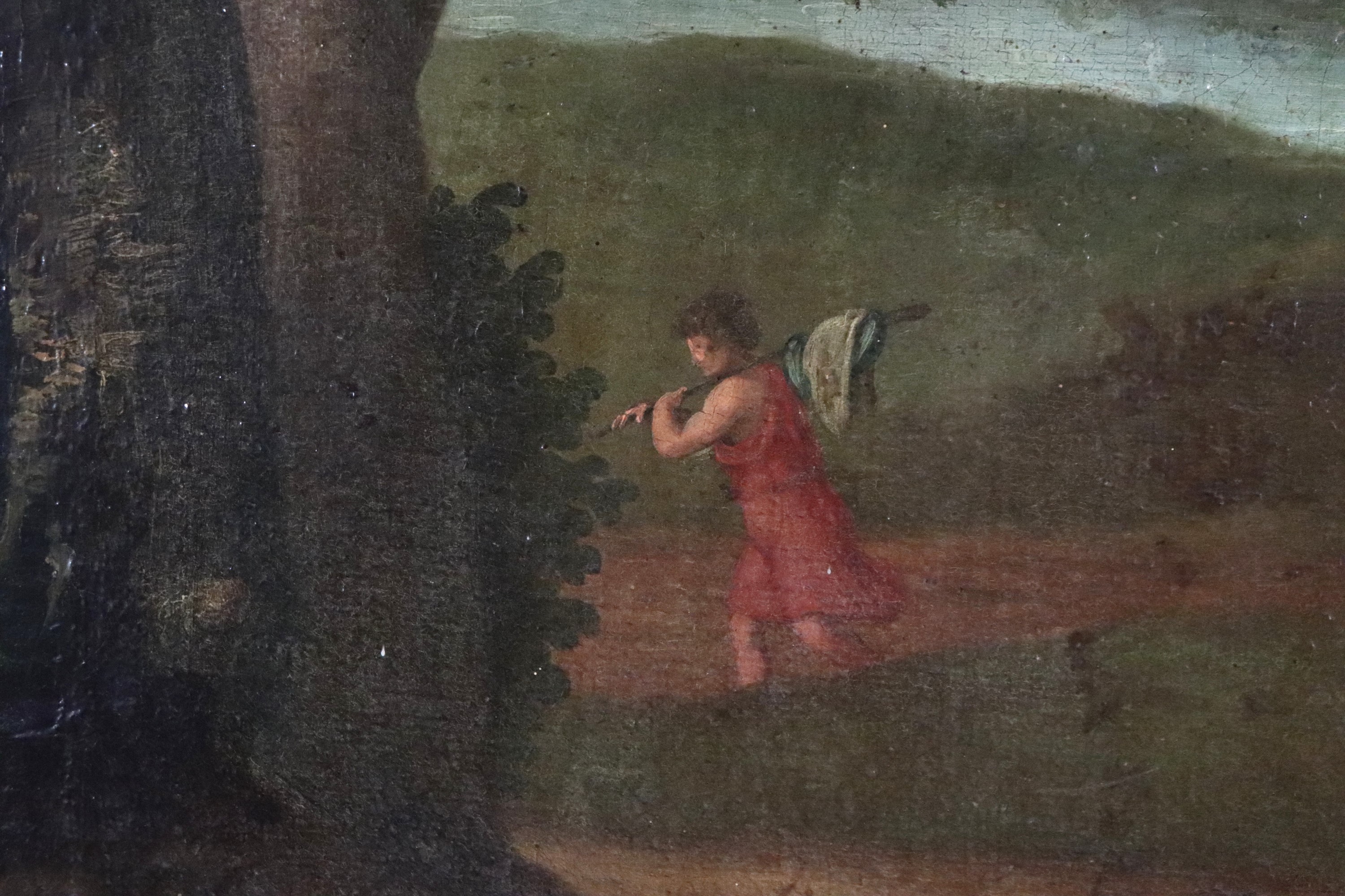 Seguace di. "Paesaggi con pastori, viandanti e borghi sullo sfondo"