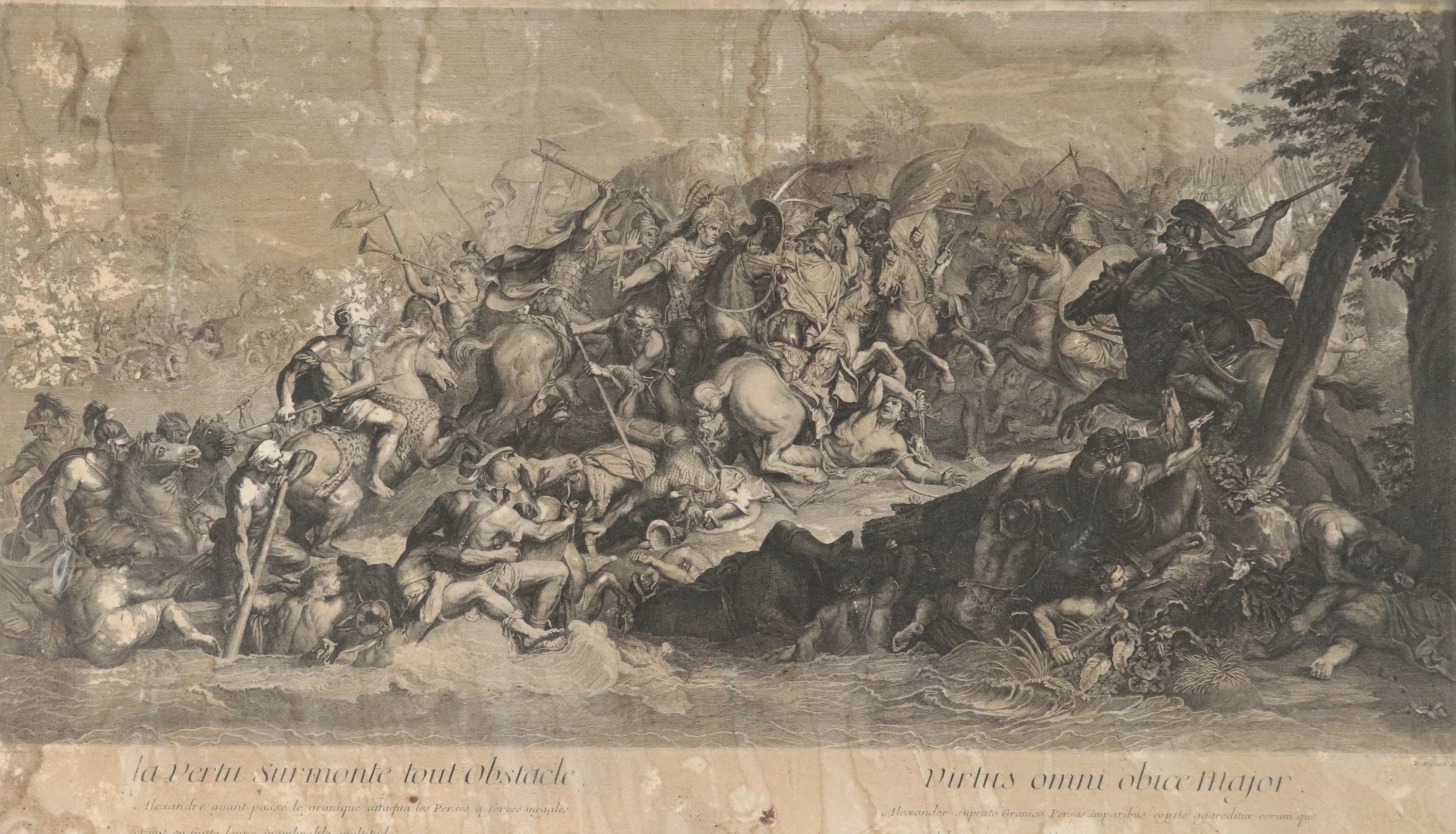 "Scene di battaglie di Alessandro per la conquista dell'India e della Persia"