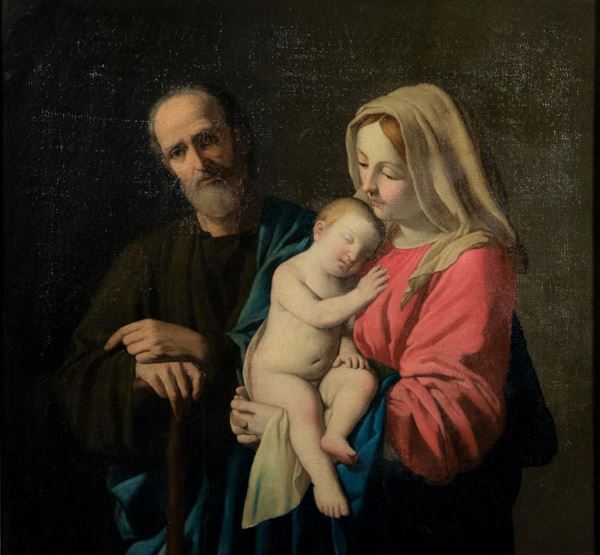 Pittore Marchigiano Inizio XVIII Secolo - &quot;Sacra Famiglia&quot;