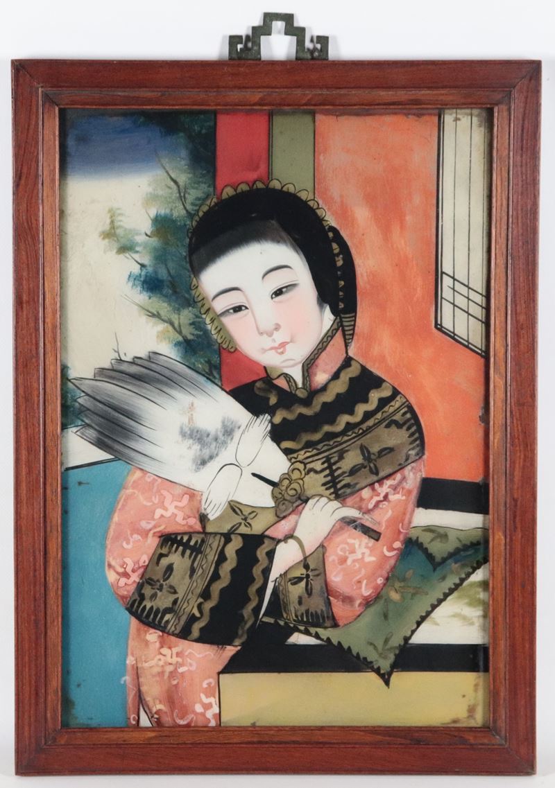 "Dama con ventaglio"
