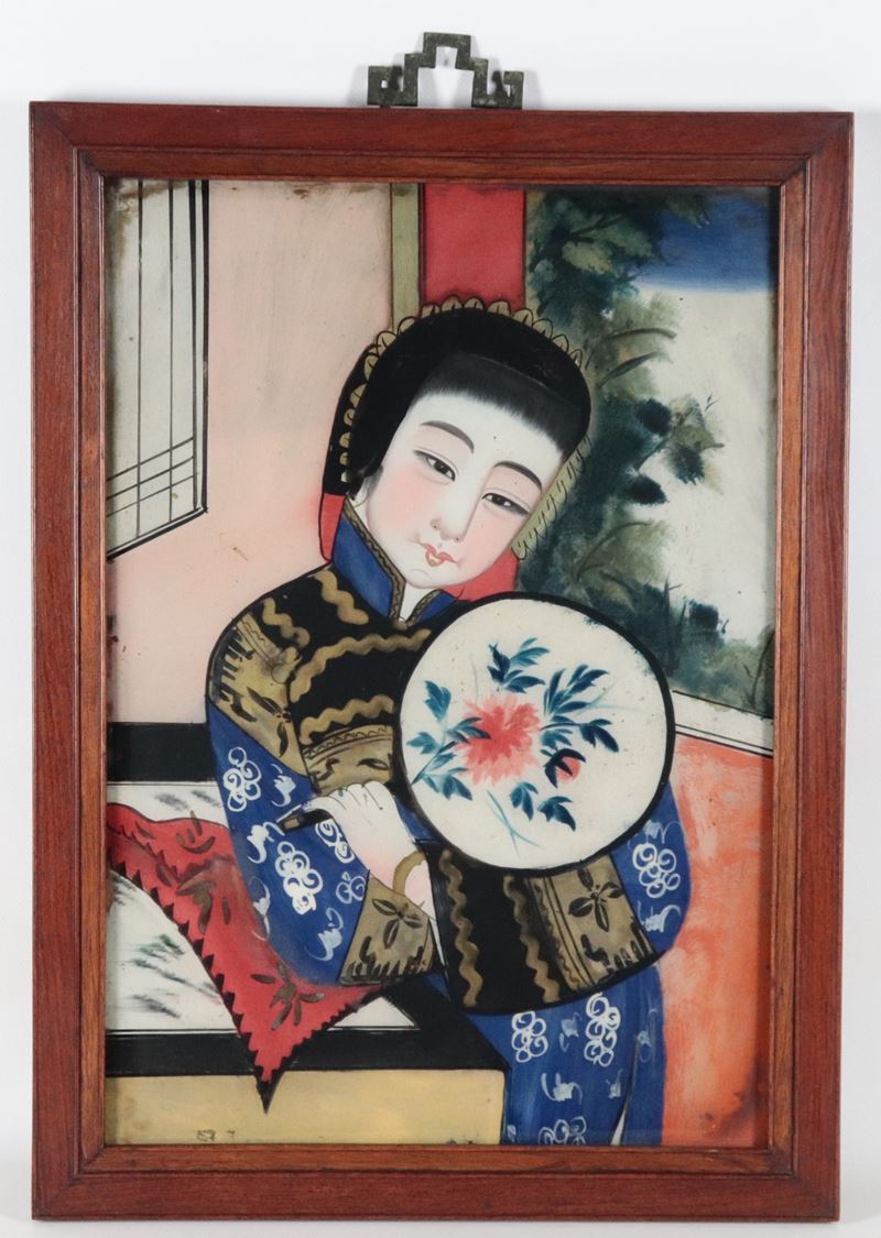 "Dama con ventaglio"