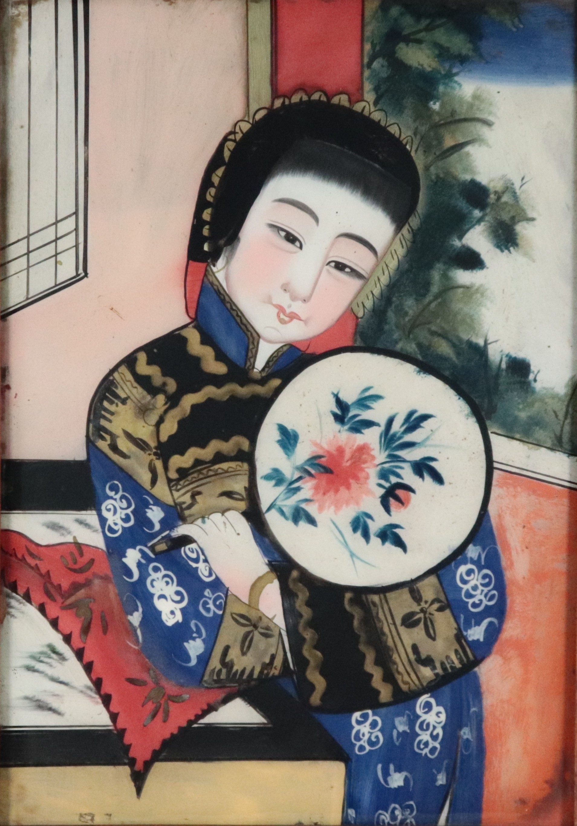 "Dama con ventaglio"