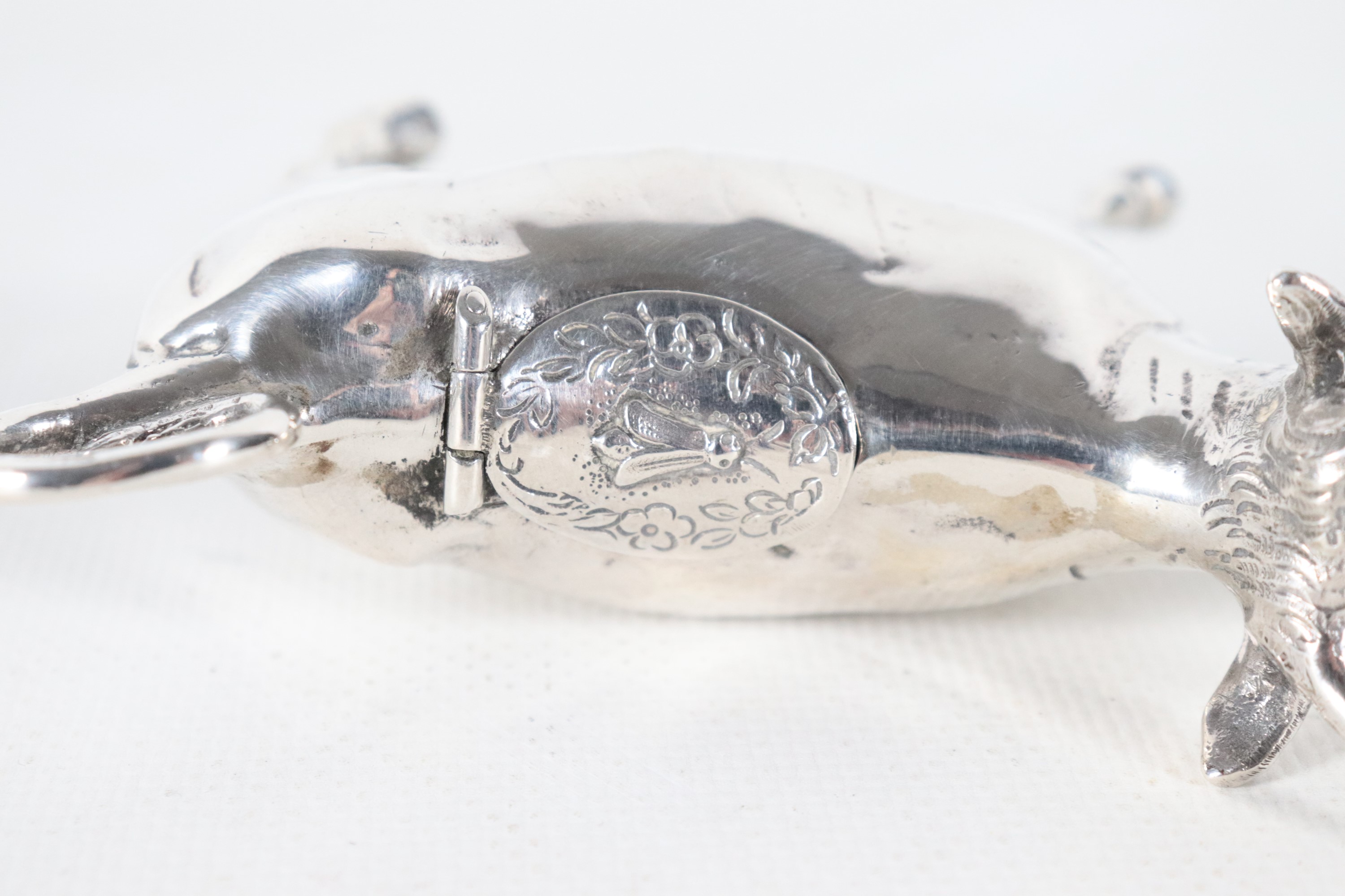 Lattiera in argento Sterling titolo 925 a forma di mucca, gr. 110