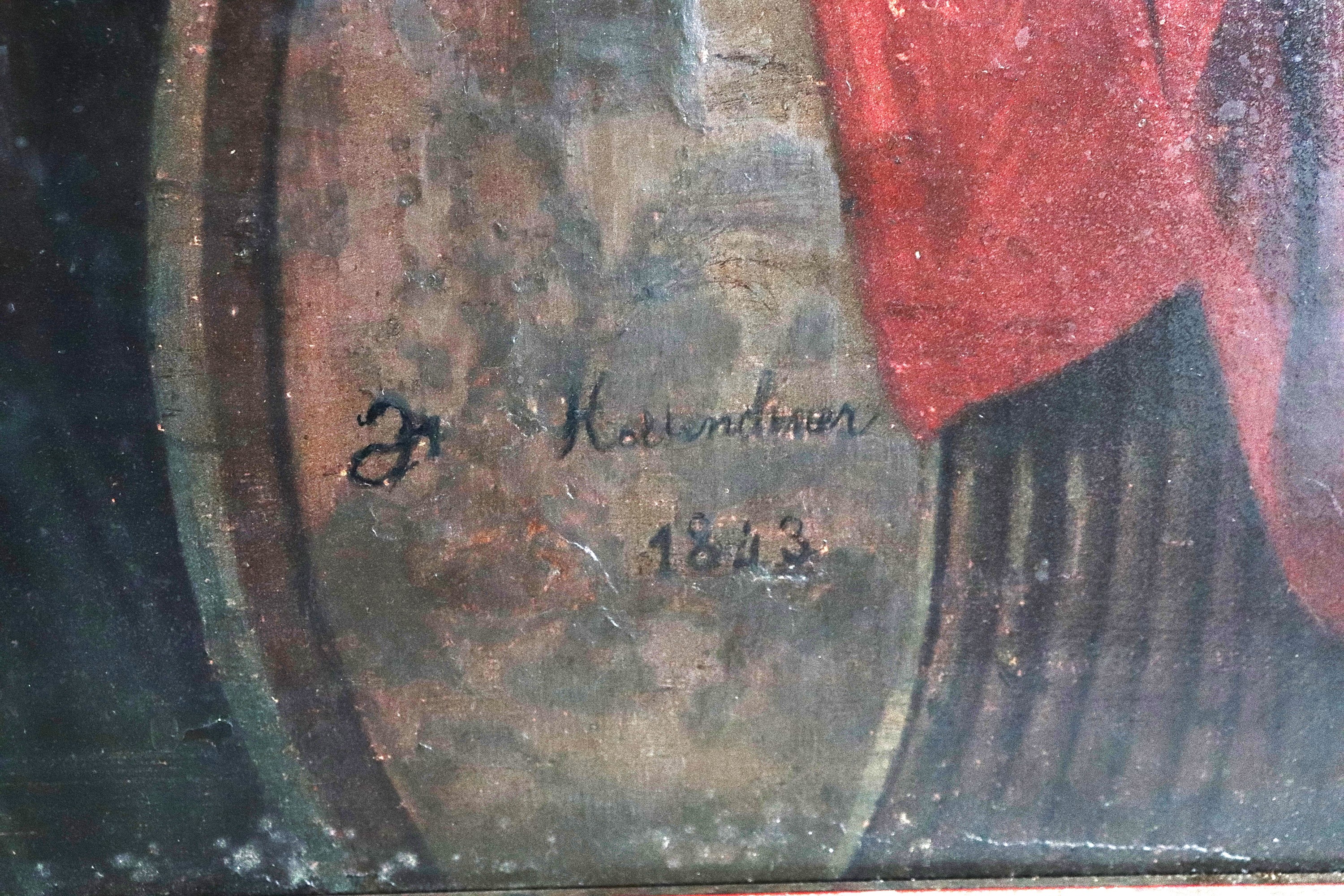 Firmato e datato 1843. 'La degustazione del vino'