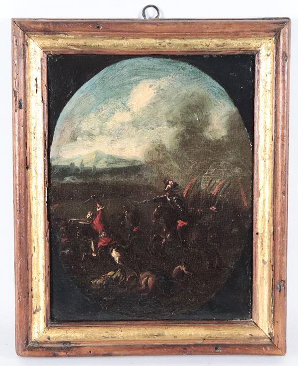 Salvator Rosa - Seguace di. "Scena di combattimento tra Cristiani e Arabi"