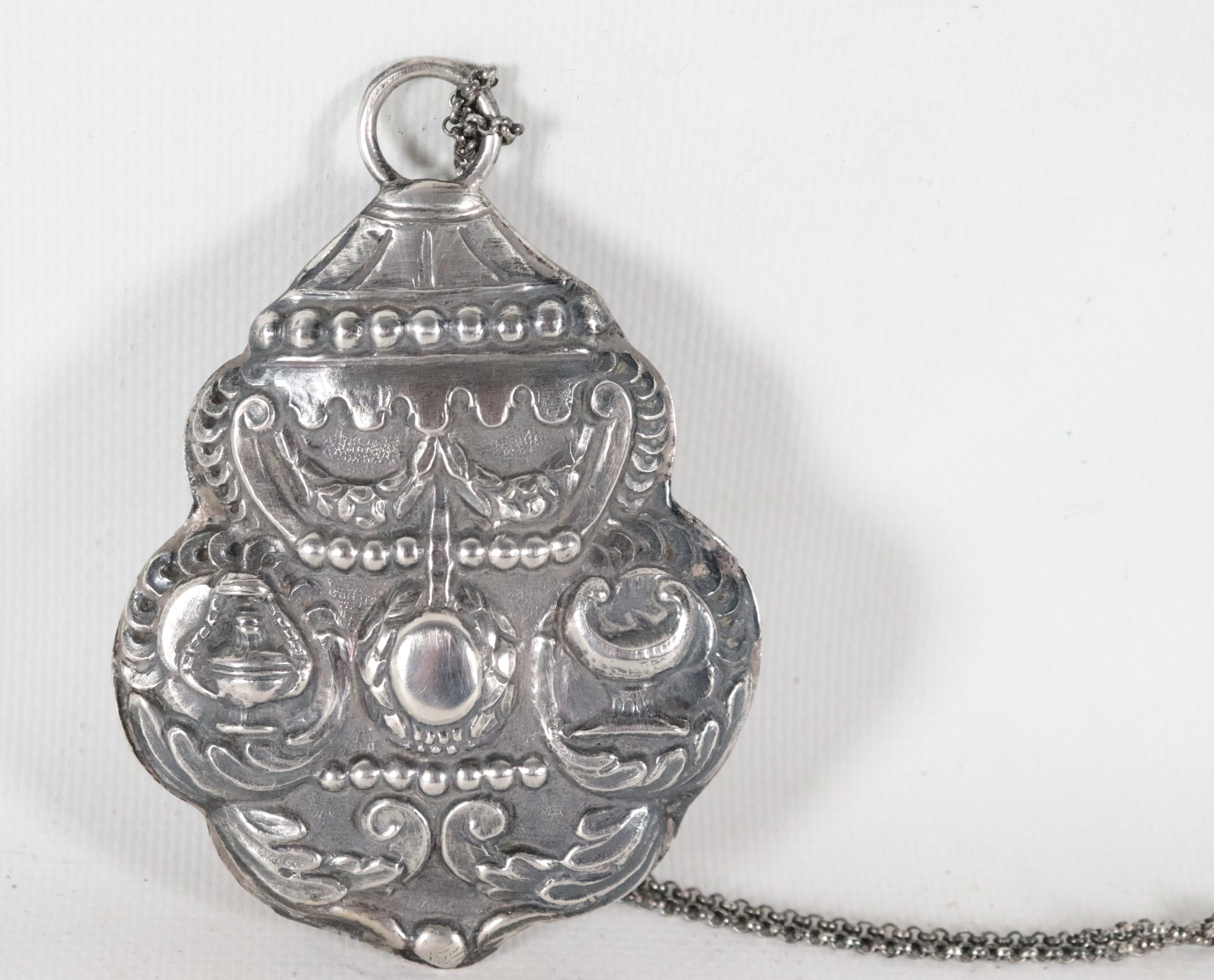 "Shiviti" in argento, ciondolo cerimoniale ebraico per rituali di cultura ebraica, gr. 68