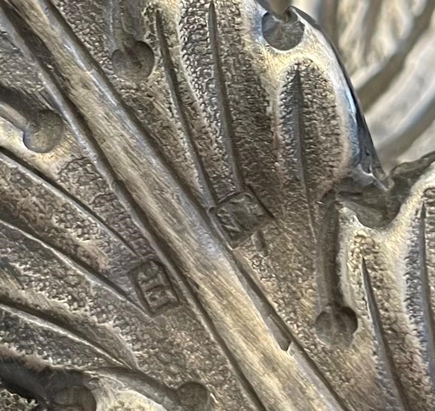 Antica lucerna napoletana da soffitto in argento cesellato e sbalzato, gr. 300