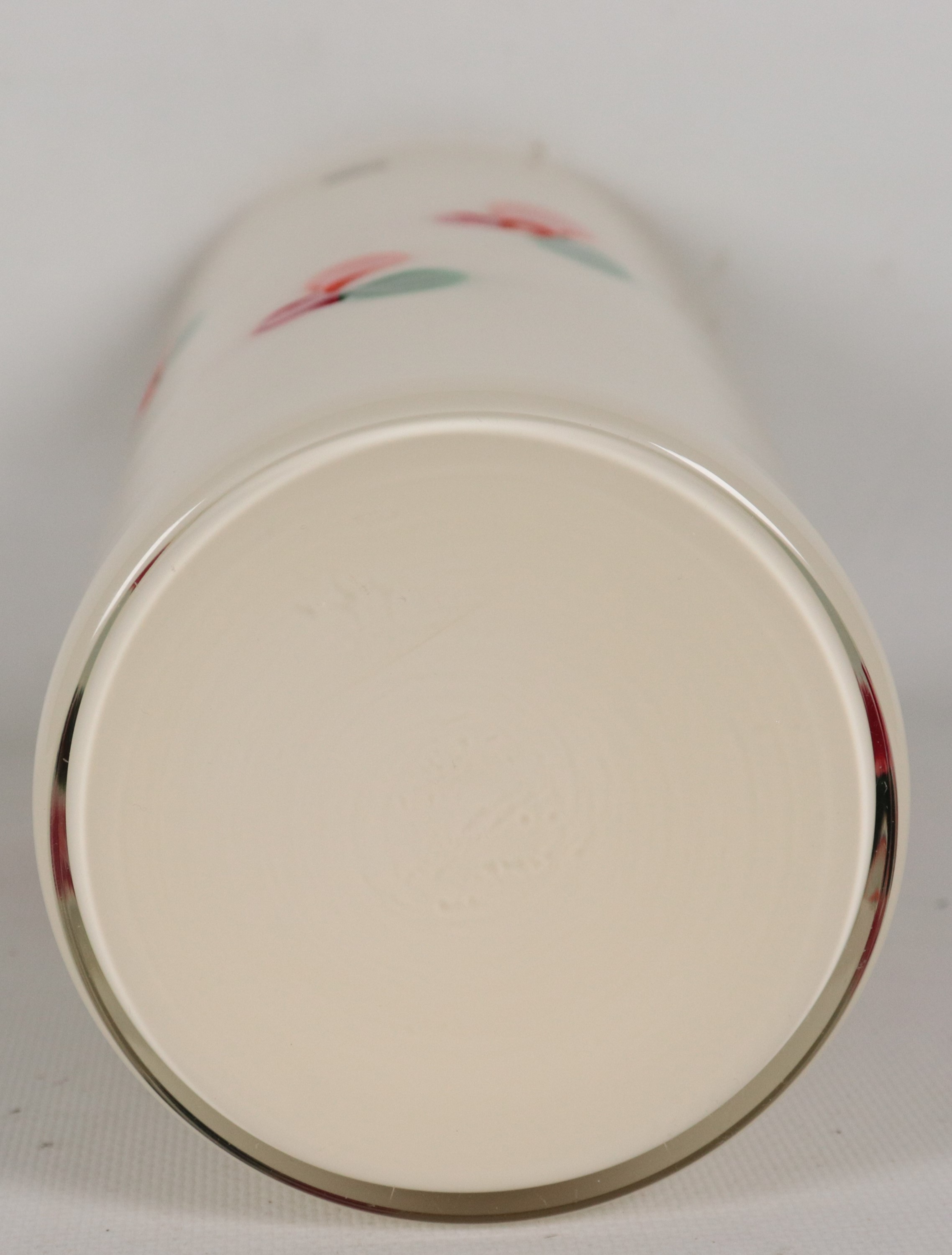Vaso in vetro soffiato di Murano collezione Troncocono a corpo avorio decorato con applicazioni i...