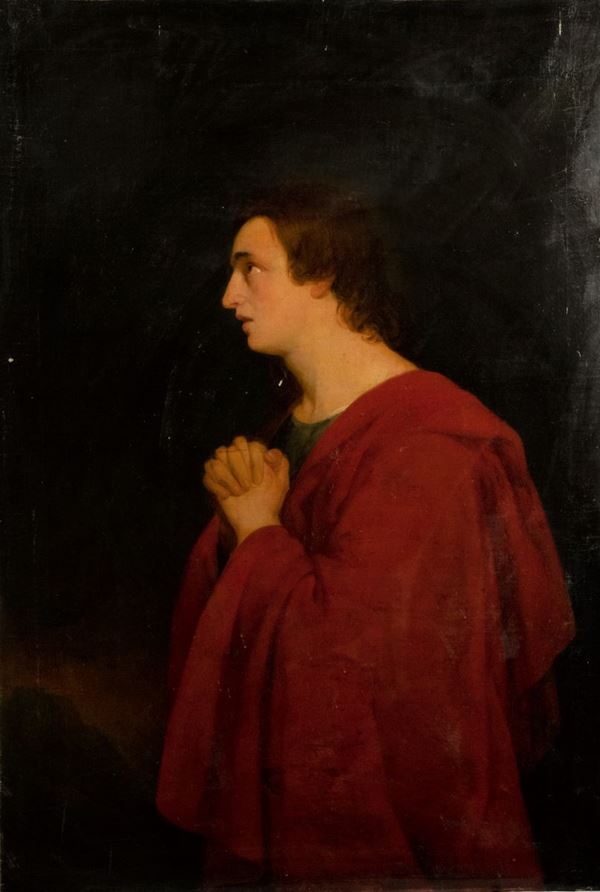 Pittore Italiano XVIII Secolo - &quot;La devozione del Santo&quot;