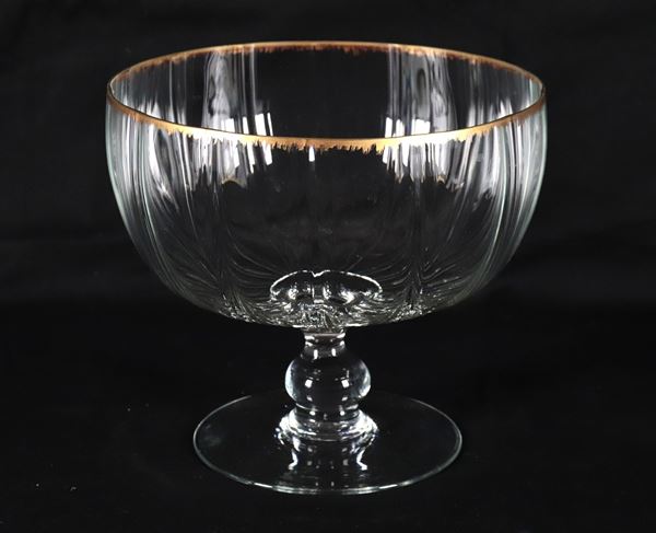 Crystal cup with pure gold edge