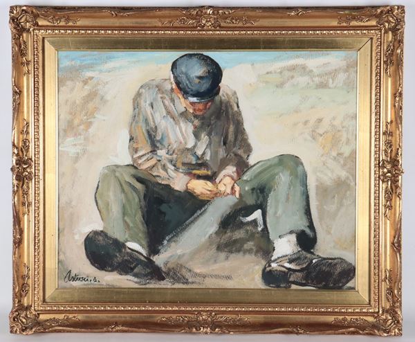 Antonio Asturi - Signed. "Fisherman"