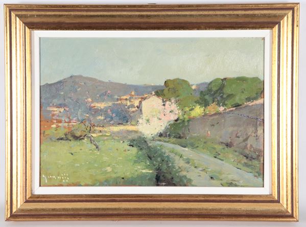 Aldo Mazzi - Firmato. "Paesaggio livornese"