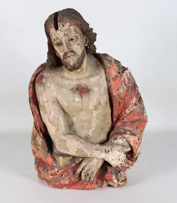 "Ecce Homo", an ancient polychrome wooden sculpture