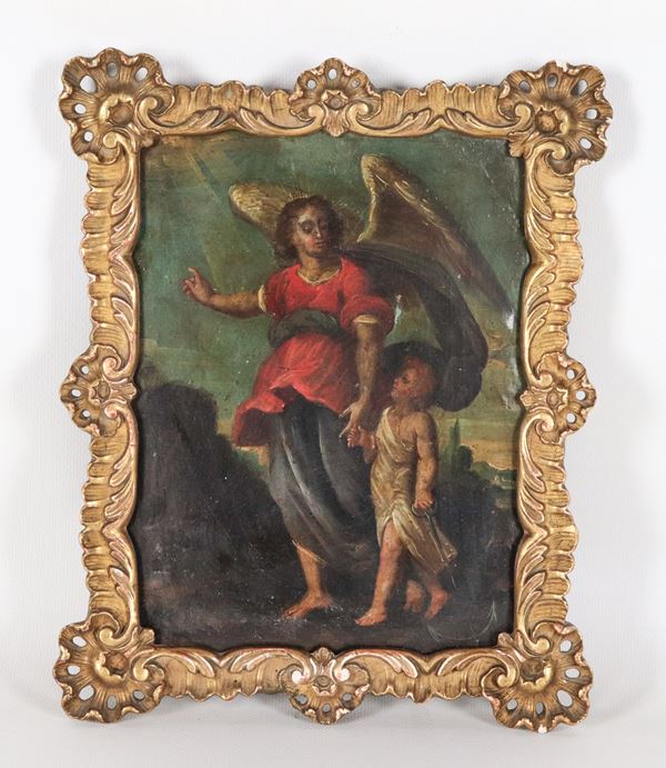 Scuola Barocca Genovese Fine XVII Secolo - "L'Angelo Custode"