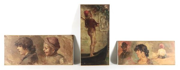 Enea Ballarini - Signed and dated. "Serenade" and "Studies of Popular Faces."