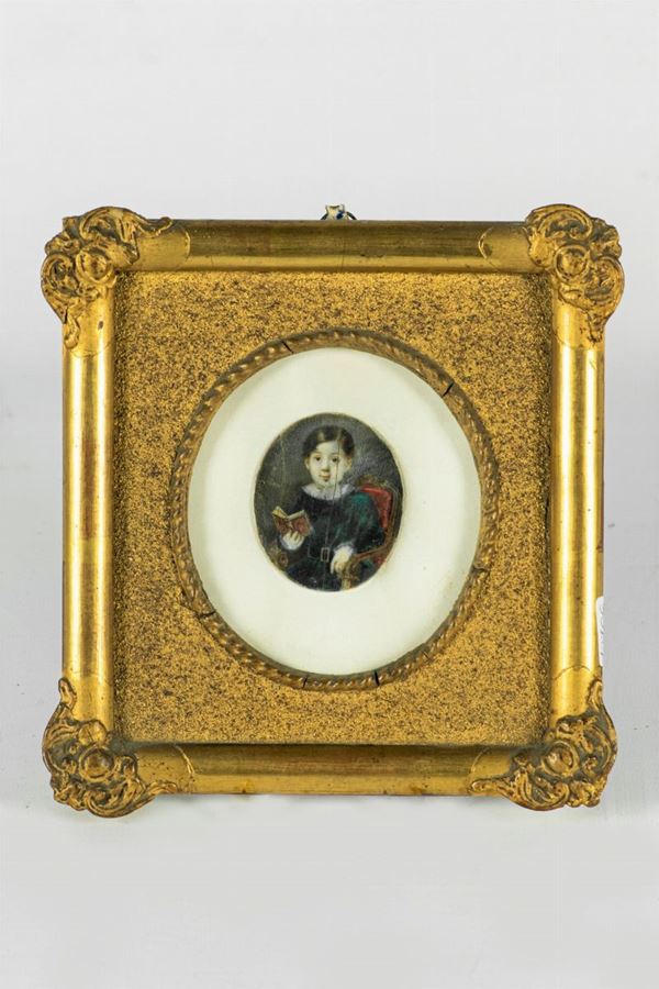 Miniatura dipinta &quot;Principino in poltrona&quot;