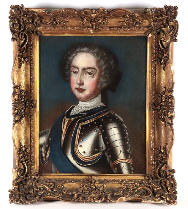 Maestro Francese Inizio XVIII Secolo - "Ritratto giovanile di Re Luigi XV di Francia"