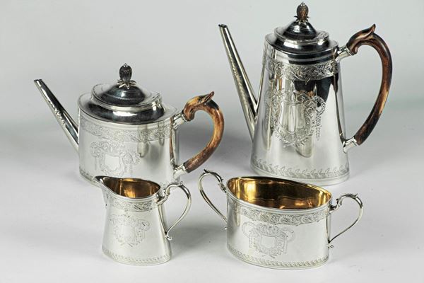 Silver tea and coffee service from the Queen Victoria era