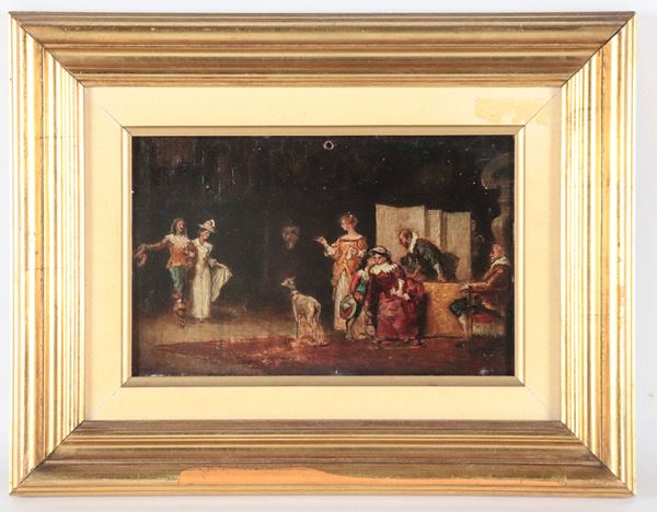 Pittore Italiano XIX Secolo - "Nobles' Banquet"