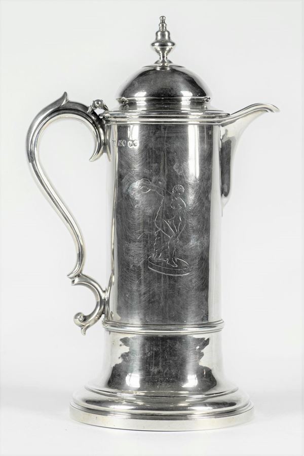 Tankard Flagun in silver Queen Victoria era