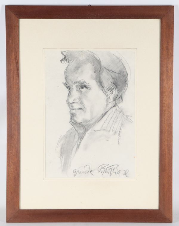 Pittore Italiano Inizio XX Secolo - Signed. "Man's Face"