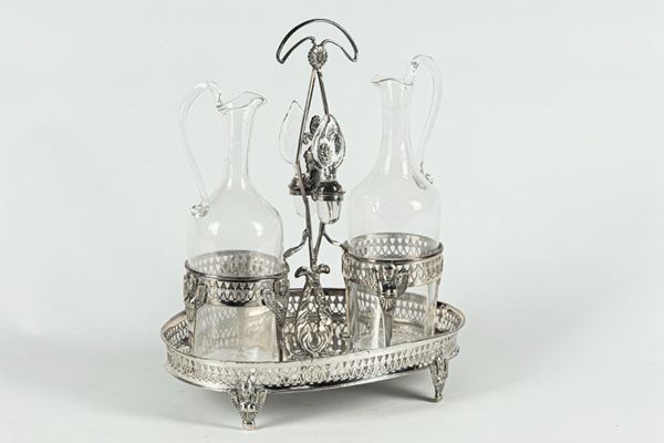 Empire cruet in silver