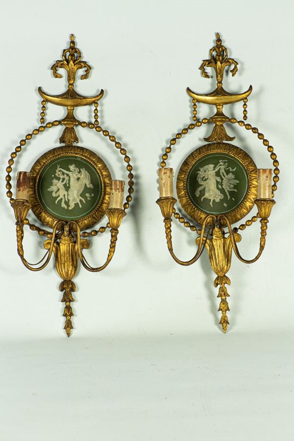 Pair of Louis XVI line Appliques